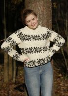 Icelandic jumper fitted with turtle neck (100 % wool)