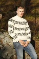 Icelandic jumper fitted with turtle neck (100 % wool)