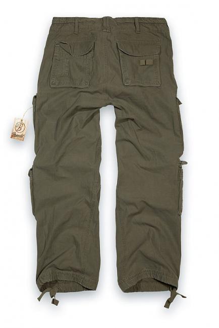 Brandit Pure Vintage trousers, stonewashed, olive green - Armyvaatteet