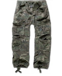 Brandit Pure Vintage housut, kivipesty, woodland camo