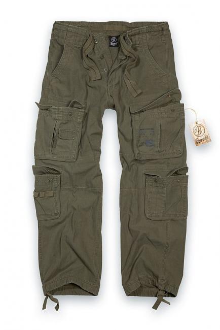 Brandit Pure Vintage trousers, stonewashed, olive green - Armyvaatteet