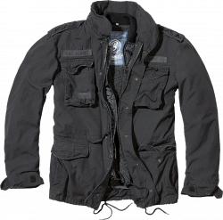 Brandit M-65 Giant Jacket kivipesty kenttätakki irtovuorella, musta