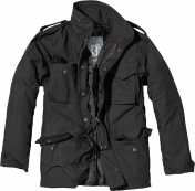 Brandit M-65 Fieldjacket Classic kenttätakki irtovuorella, musta (uusiotuotanto)