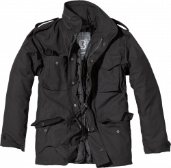 Brandit M-65 Fieldjacket Classic kenttätakki irtovuorella, musta (uusiotuotanto)