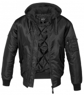 Brandit MA1 Sweat Hooded Jacket, black