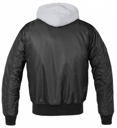 Brandit MA1 Sweat Hooded Jacket, musta/harmaa
