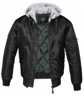 Brandit MA1 Sweat Hooded Jacket, grey hood