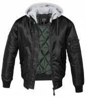 Brandit MA1 Sweat Hooded jacket takki, harmaa huppu