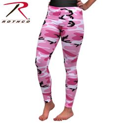 Ladies Pink Camo Leggins 