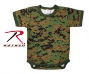 Baby body,Digital Woodland Camo