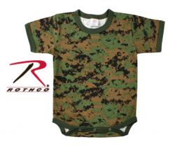 Baby body,Digital Woodland Camo