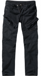 Brandit Adven Slim Fit reisitaskuhousut, musta