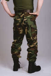 MFH US BDU reisitaskuhousut, woodland camo