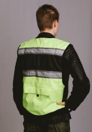 Biker Huomioliivi,Neon Keltainen