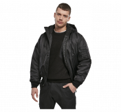 Brandit MA1 Sweat Hooded Jacket, black