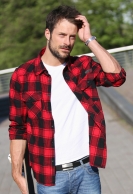 Chek Shirt Flanellipaita, punamusta