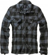 Brandit Checkshirt flannel, black/grey