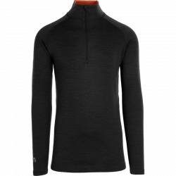 Sensitive 225 men's merinowool shirt, black/rust