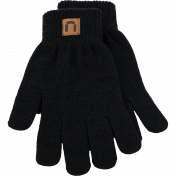 Active merino wool touch screen gloves, black