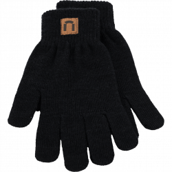 Active merino wool touch screen gloves, black