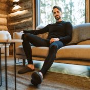 ACTIVE MEN`S MERINO PANTS 210G,100% Merinowool