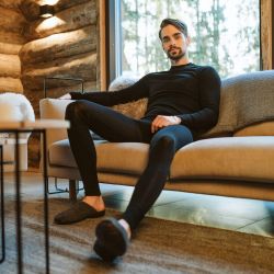 ACTIVE MEN`S MERINO PANTS 210G,100% Merinowool