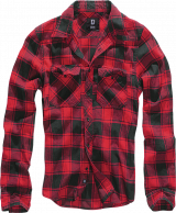 Brandit Checkshirt flannel, red/black