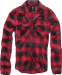 Brandit Checkshirt flannel, red/black