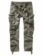 Brandit Pure Slim Fit trousers, stonewashed, Olive
